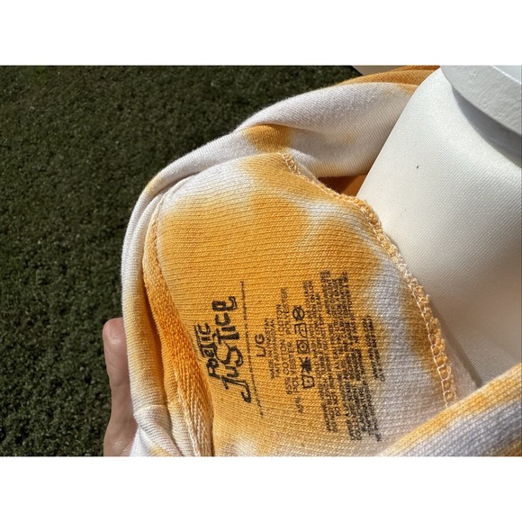 2Pac Hoodie Crop Hooded Sweatshirt Tie Dyed Tupac Shakur Poetic Justice Sz Large - Picture 5 of 6